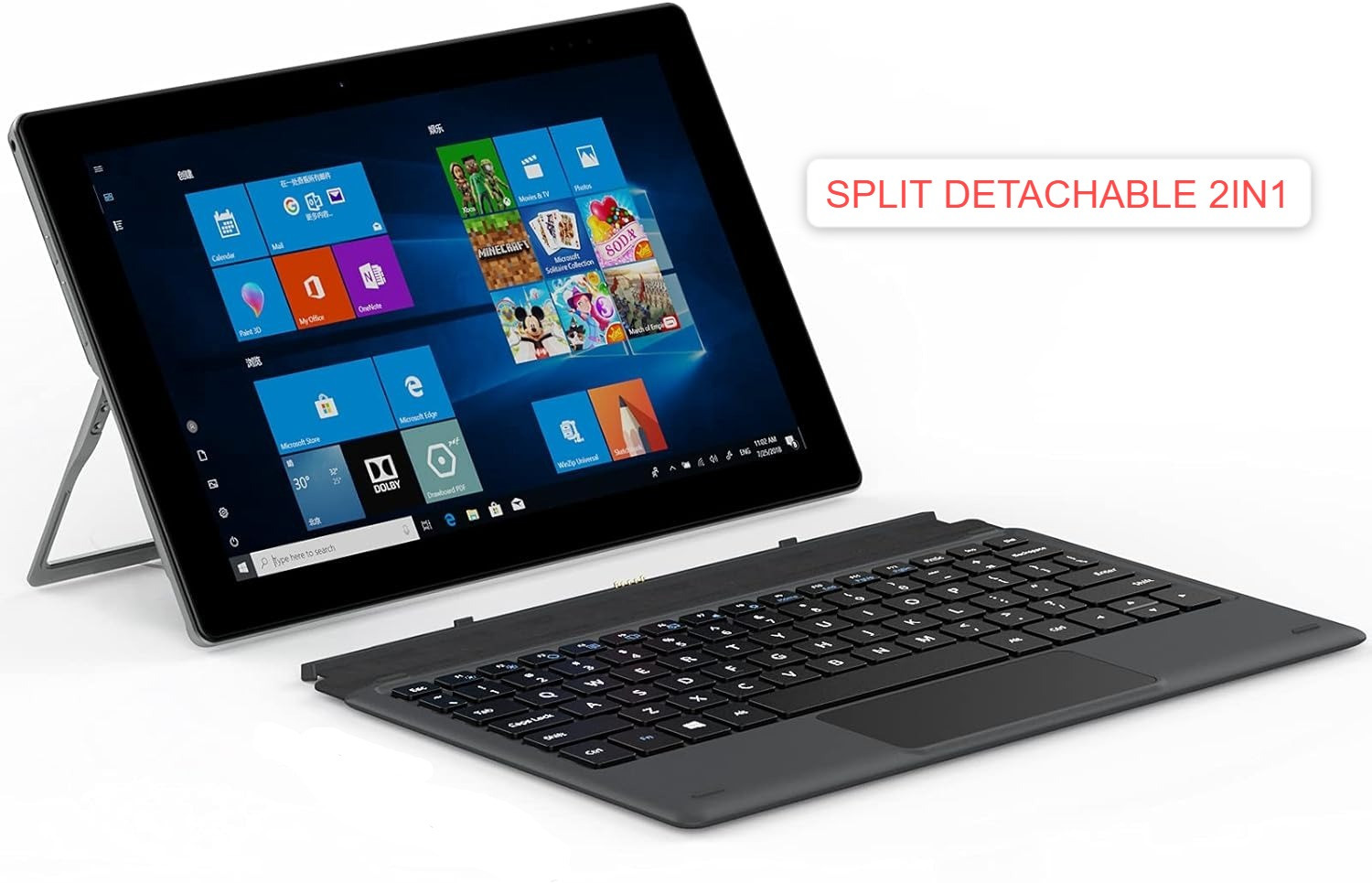 LAPTOP YOGA DEETACHABLE SPLIT SCREEN CELERON N4020 4GB RAM 125GB STORAGE 10.1" TOUCHSCREEN WINDOWS 10 HOME