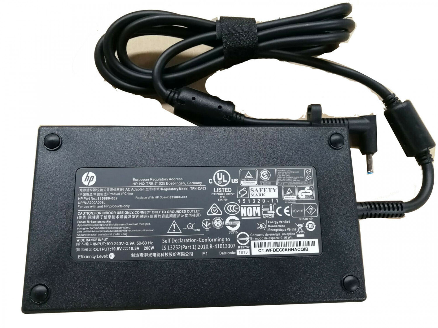 ADAPTER HP OMEN 19.5V 10.3A 200W BLUE PIN ORIGINAL