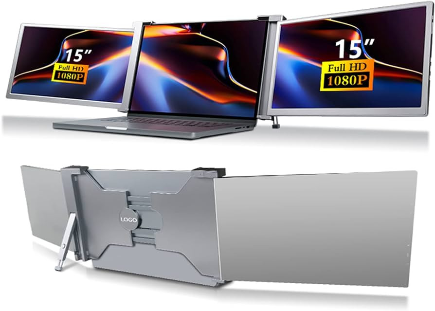 Portable extended  Triple screen  for Laptop IPS 15.6" IPS FHD S17