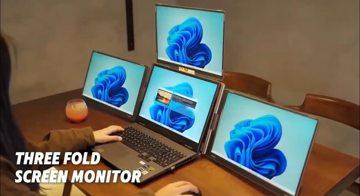 QUADRO EXTENDED SCREEN FOR LATOP S-788 4 SCREENS 16" 4*16"=64 INCHES ON YOUR LAPTOP