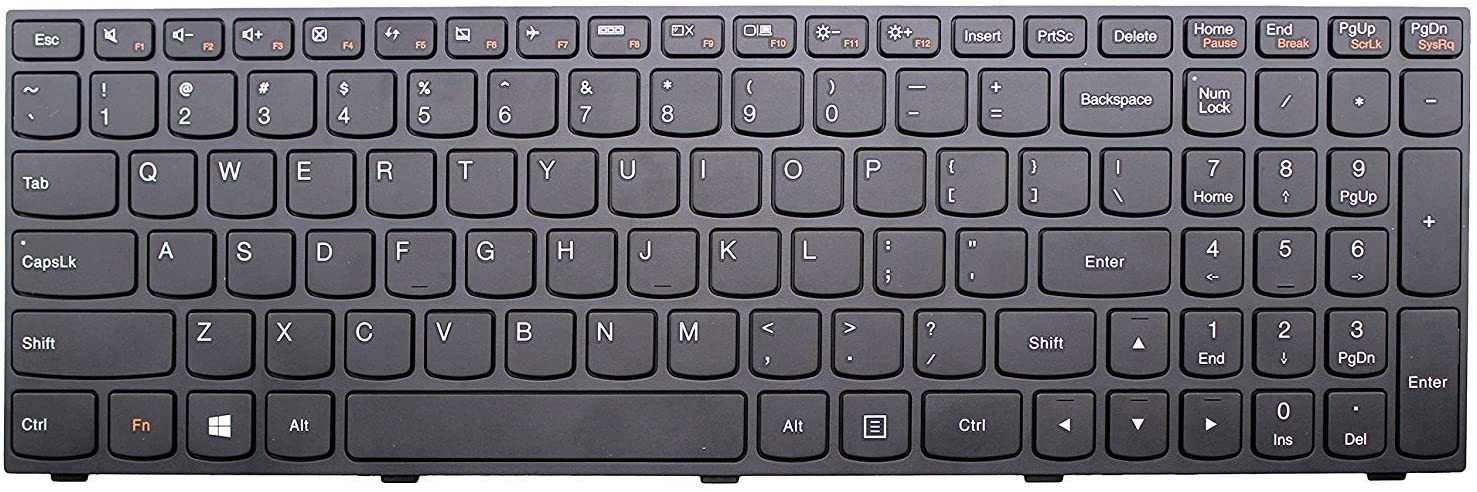 Brand New Lenovo G50-80 80E5 Series Laptop Keyboard - UK Layout, Black Frame, 1-Year Warranty
