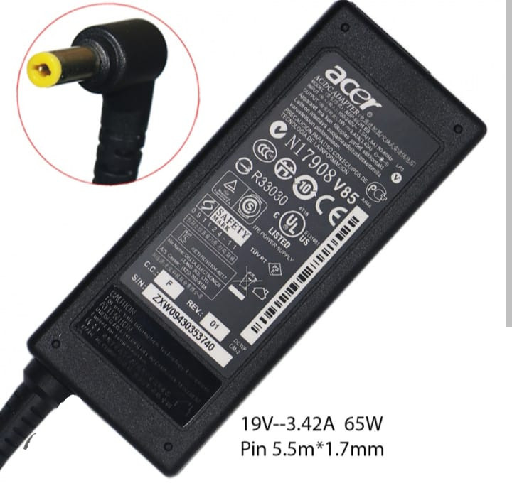 ADAPTER  ACER 19V 3.42A 65W  5.5*1.7MM PA-1650-02 REPLACEMENT